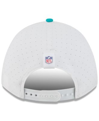 Big Boys and Girls White/Aqua Miami Dolphins 2025 NFL Training Camp A-Frame 9FORTY Adjustable Hat