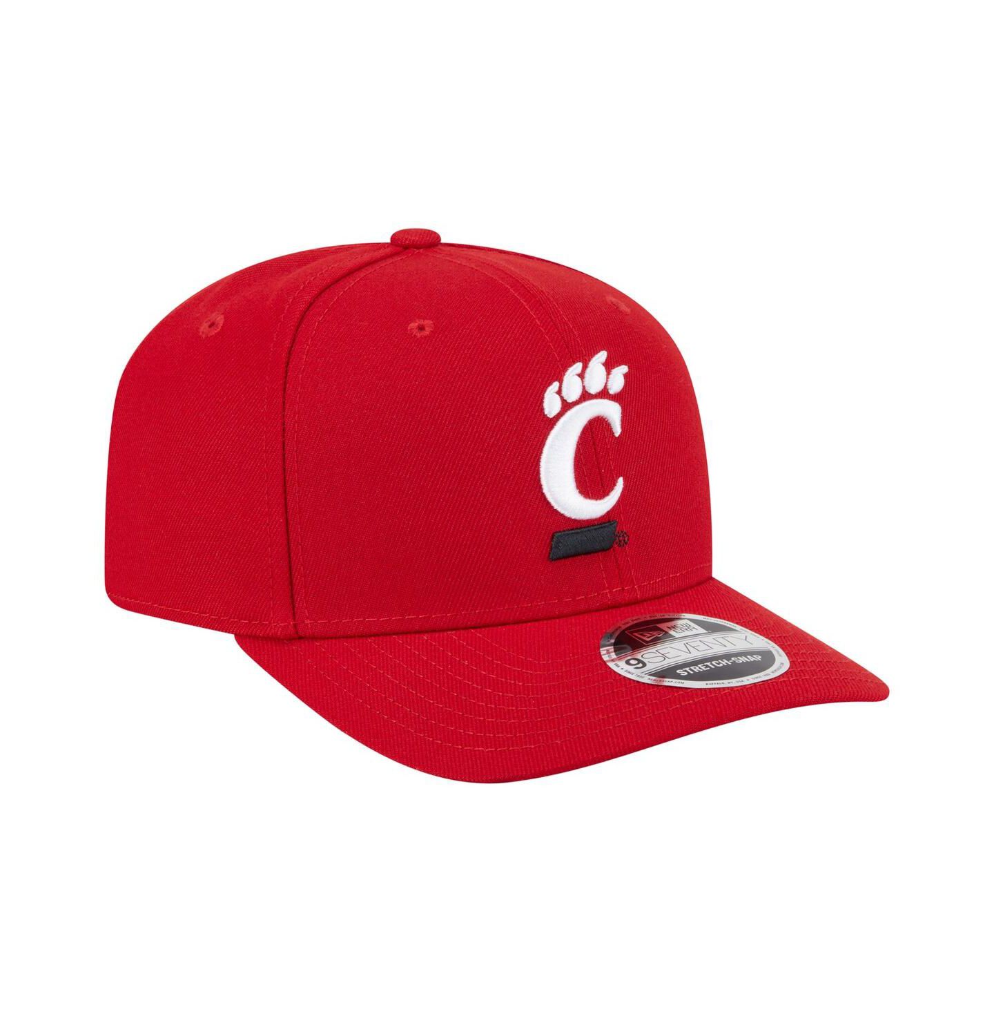 Мужская кепка New Era Red Cincinnati Bearcats Team Collective 9SEVENTY Stretch-Snap Adjustable Hat — фото 3