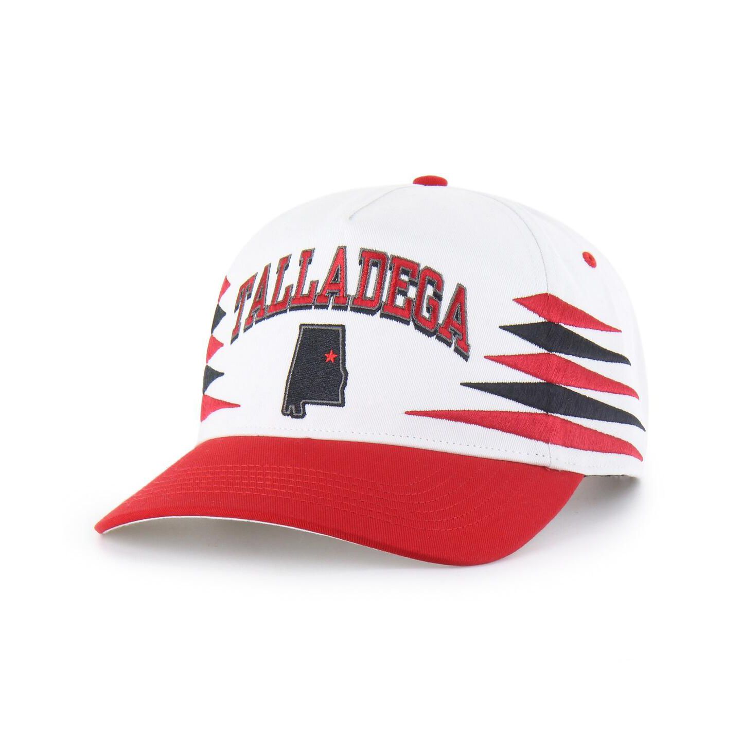 Мужская кепка '47 Brand White/Red Talladega Superspeedway Diamond Cut Hitch Adjustable Hat — фото 1