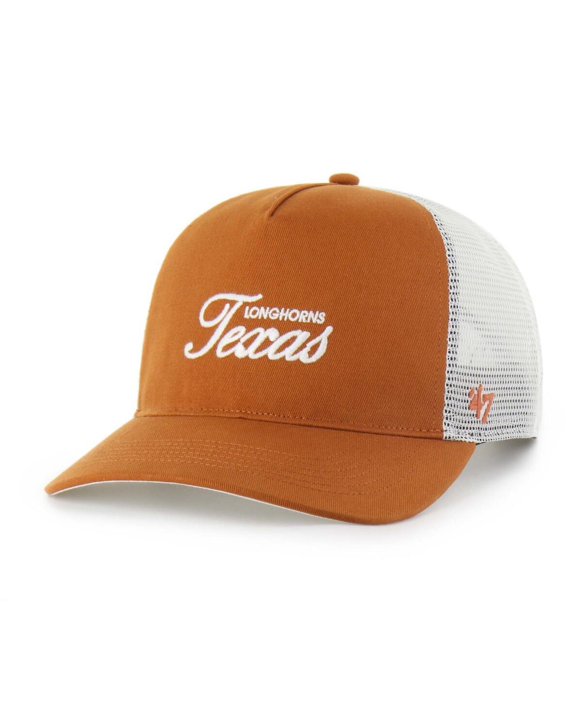 47 Brand Men's And Women's Burnt Orange Texas Longhorns Contemporary Basics Foundation Trucker Hitch Adjustab In Brown