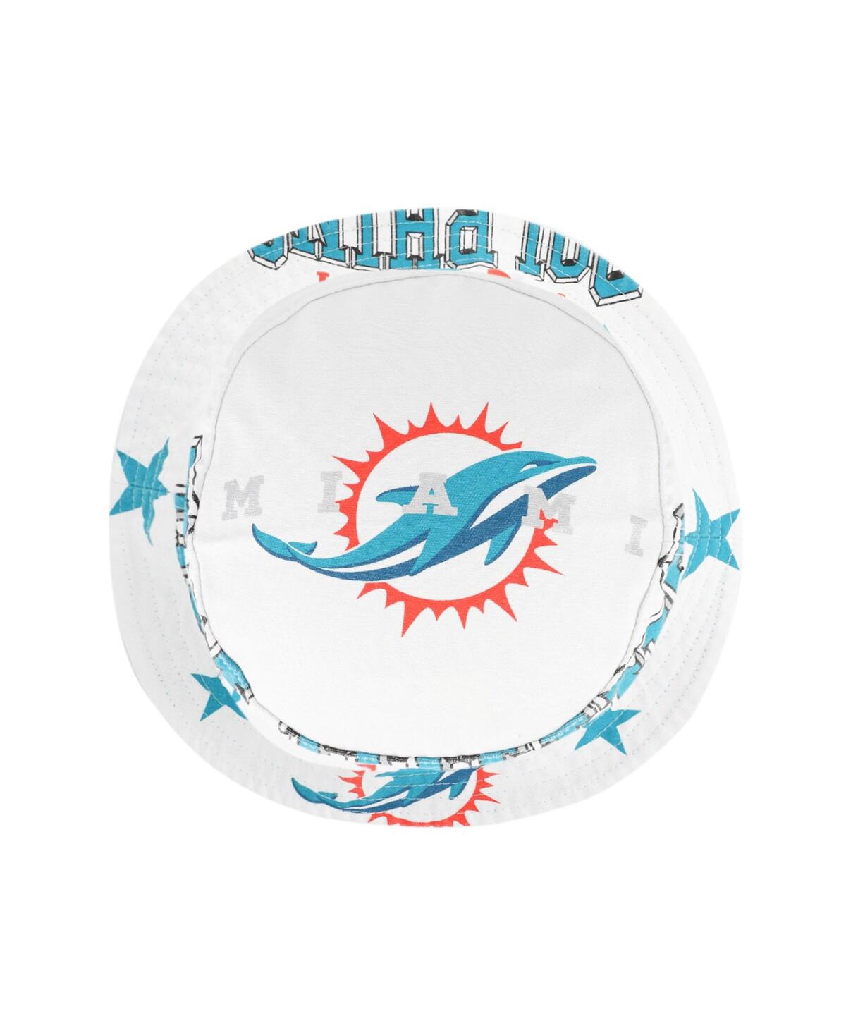 47 Brand Women's White Miami Dolphins Energize Bucket Hat In White
