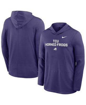 Nike - Men's Purple TCU Horned Frogs 2025 Sideline Dri-FIT Long Sleeve Hoodie T-Shirt