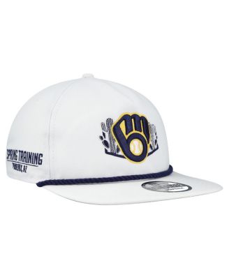 New Era - Men's White Milwaukee Brewers 2025 Spring Training Palm Golfer Snapback Hat