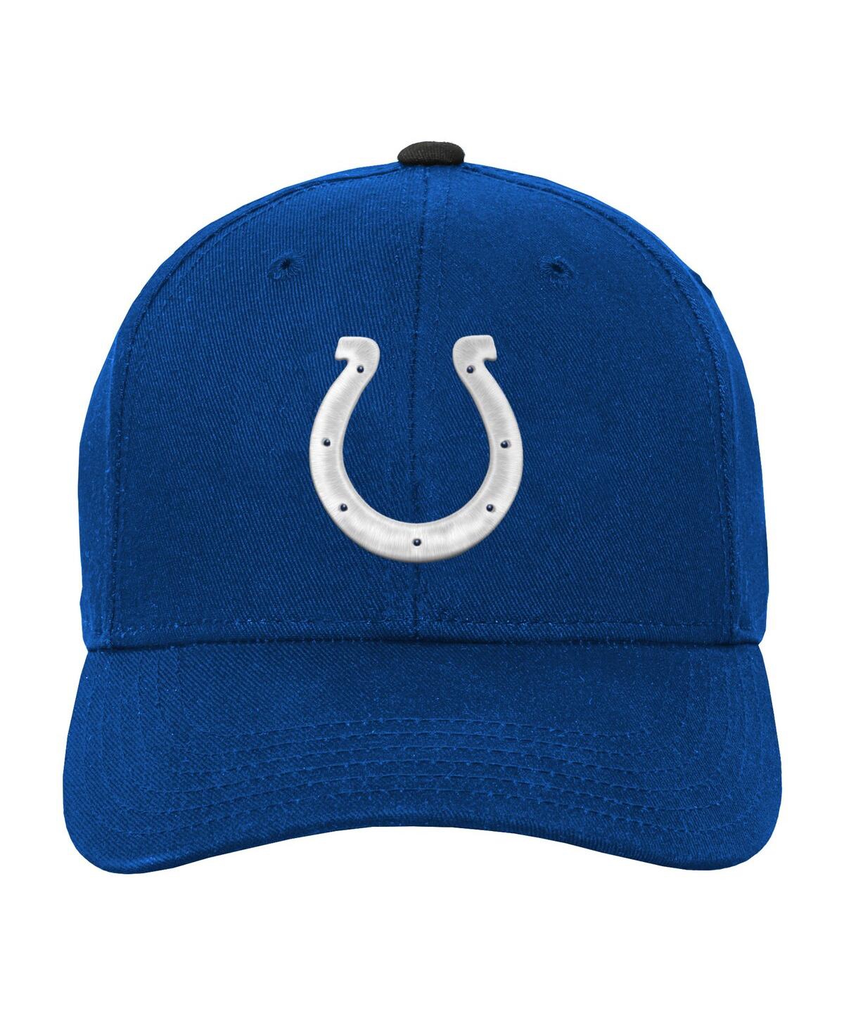 Outerstuff Big Boys And Girls Royal Indianapolis Colts Team Pre-curved Adjustable Hat In Blue