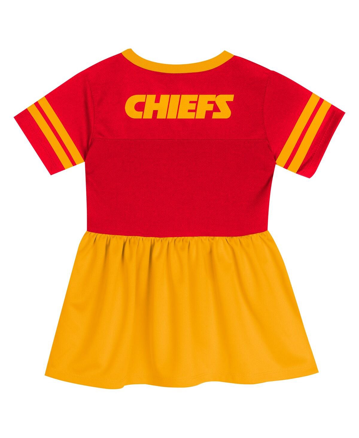 Outerstuff Girls Toddler Red Kansas City Chiefs Stadium Lights Fashion Jersey Dress In Red