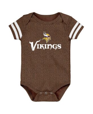 Outerstuff - Baby Boys and Girls Brown Minnesota Vikings Playmaker Bodysuit