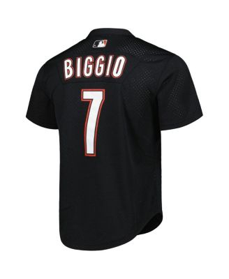 Men's Profile Craig Biggio Black Houston Astros Big Tall Cooperstown Collection Mesh Batting Practice Jersey
