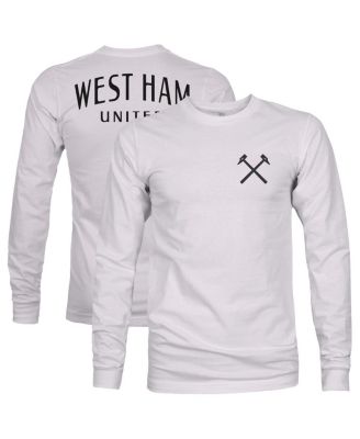 1863FC - Men's Gray West Ham United Back Team Arch Long Sleeve T-Shirt