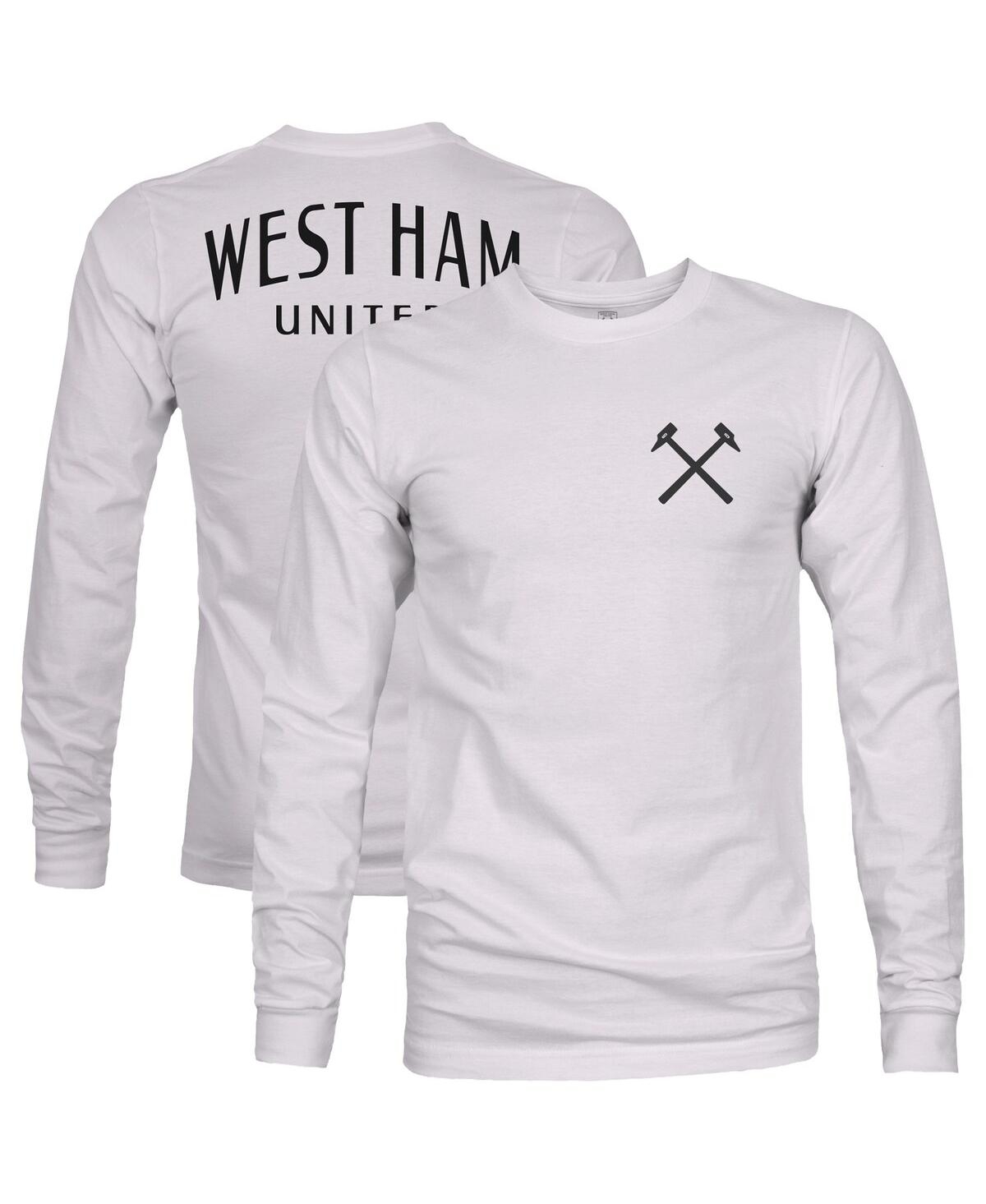 1863FC Men's Gray West Ham United Back Team Arch Long Sleeve T-Shirt