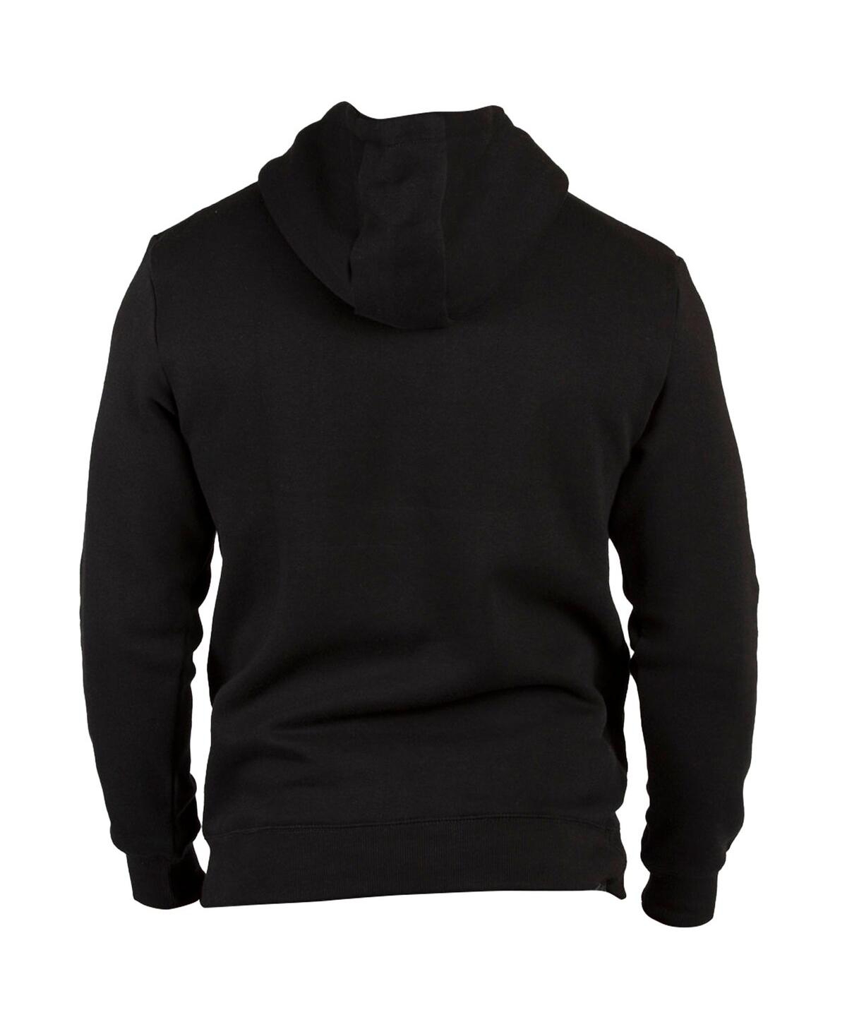 1863fc Men's Black West Ham United Color Badge Fleece Pullover Hoodie In Black