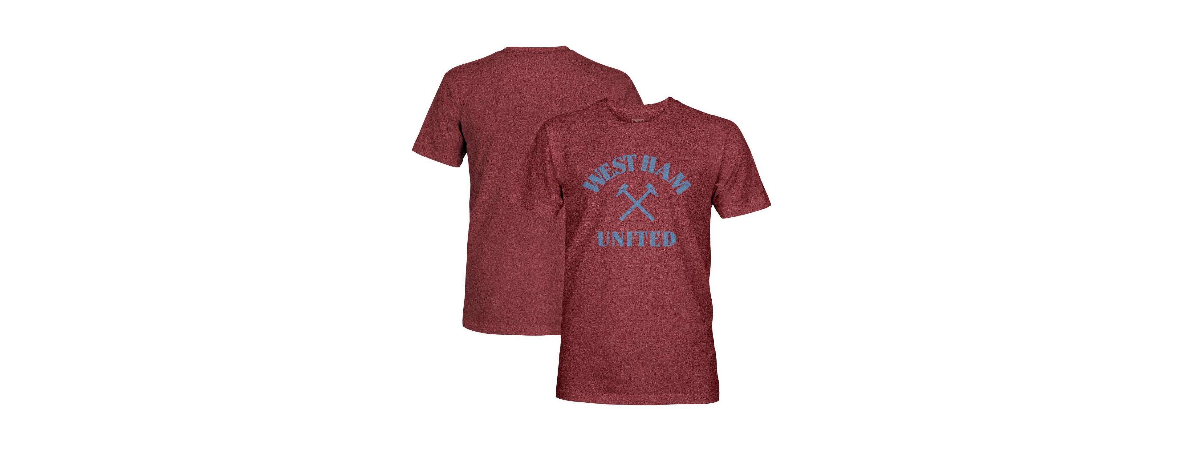 1863FC Men's Heather Claret West Ham United Team Arch Vintage Tri-Blend T-Shirt