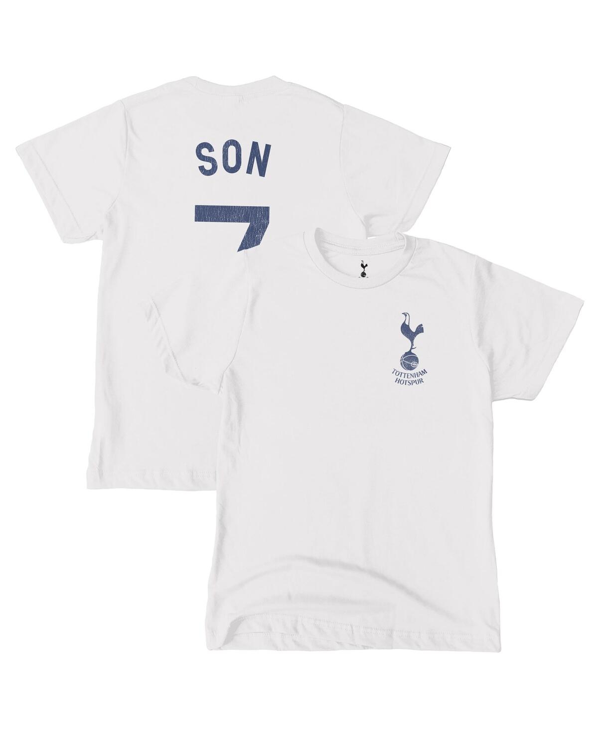 1863fc Big Boys And Girls Son Heung-min White Tottenham Hotspur Player T-shirt In White