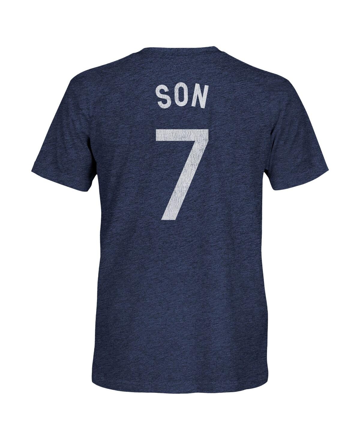 1863fc Men's Son Heung-min Heather Navy Tottenham Hotspur Player Name Number Twisted Tri-blend Slub T-shirt In Blue