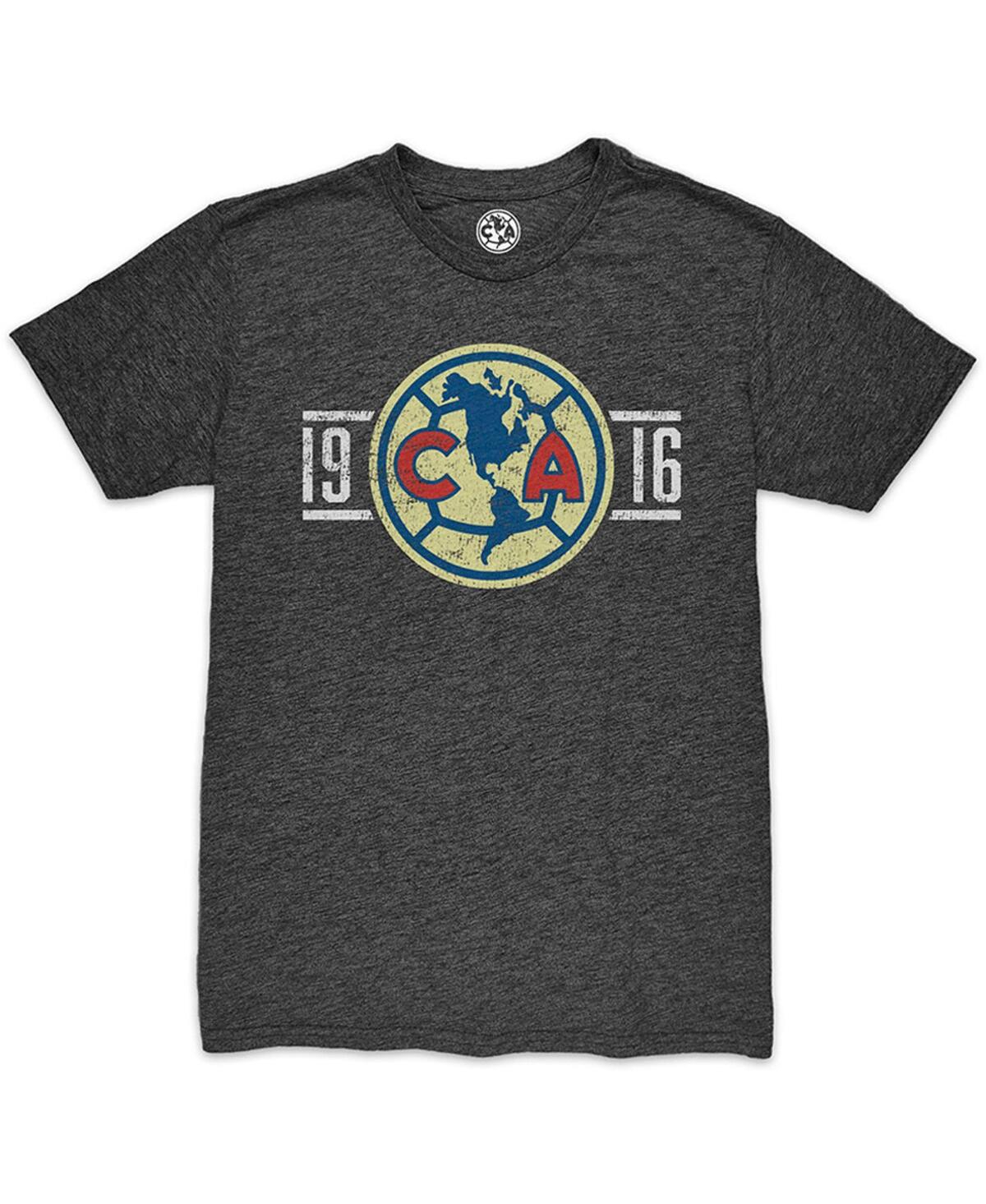1863FC Men's Heather Black Club America Established Twisted Tri-Blend Slub T-Shirt