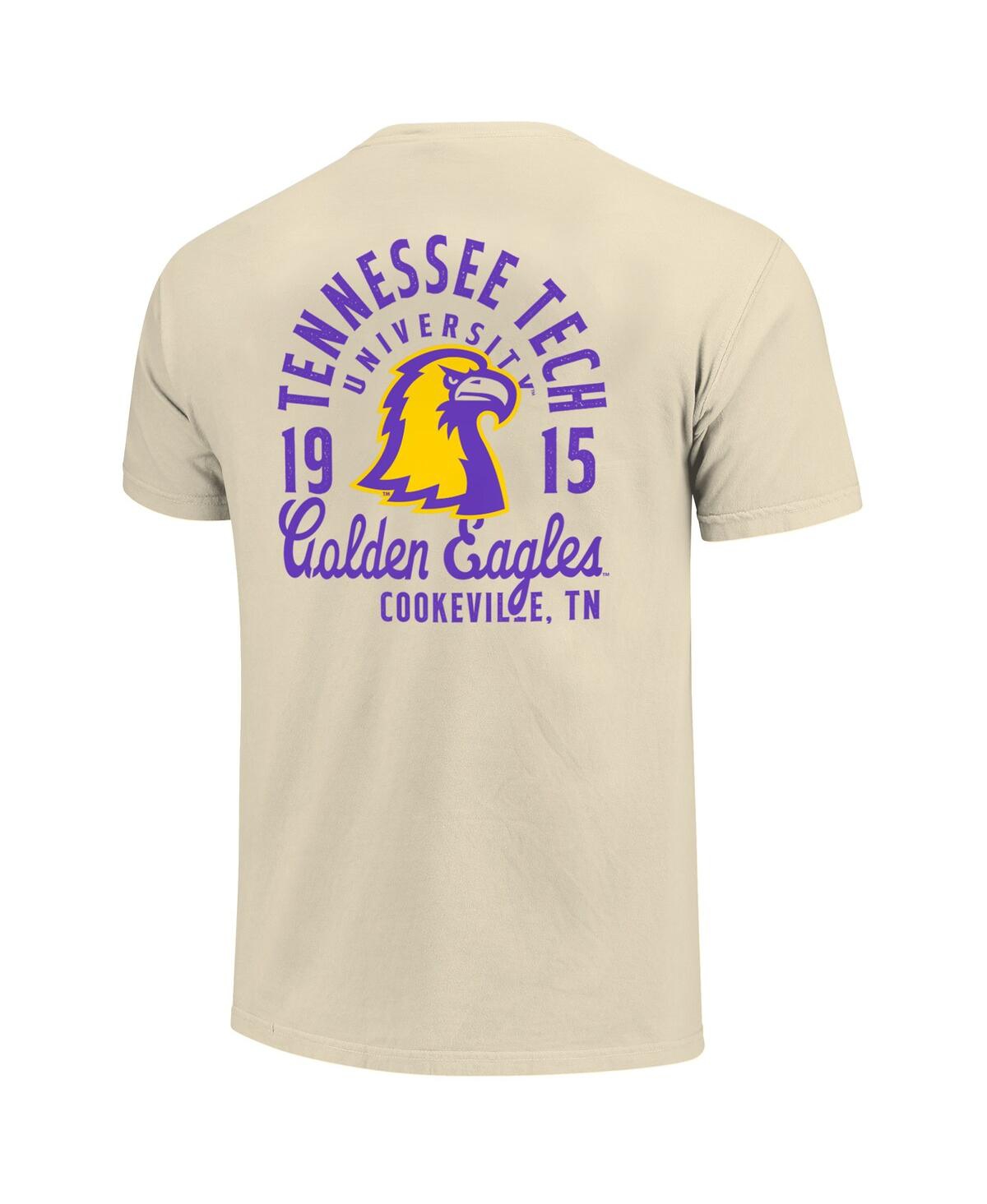 Image One Men's Cream Tennessee Tech Golden Eagles Comfort Colors Mascot Overlay T-Shirt