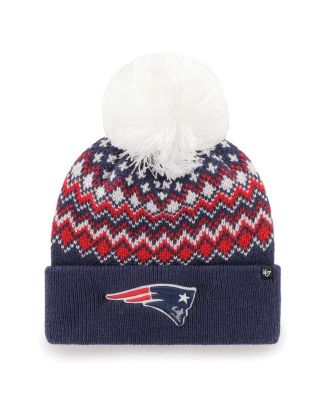 '47 Brand - Women's Navy New England Patriots Elsa Cuffed With Pom Knit Hat