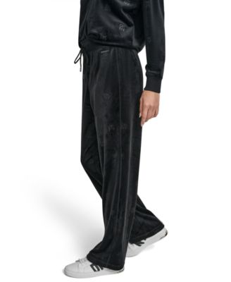 Petite Debossed Velour Logo Detail Pull-On Pants