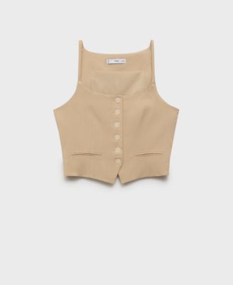 MANGO - Women's Lyocell Suit Vest