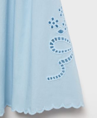 Women's Scalloped Hem Embroidered Skirt