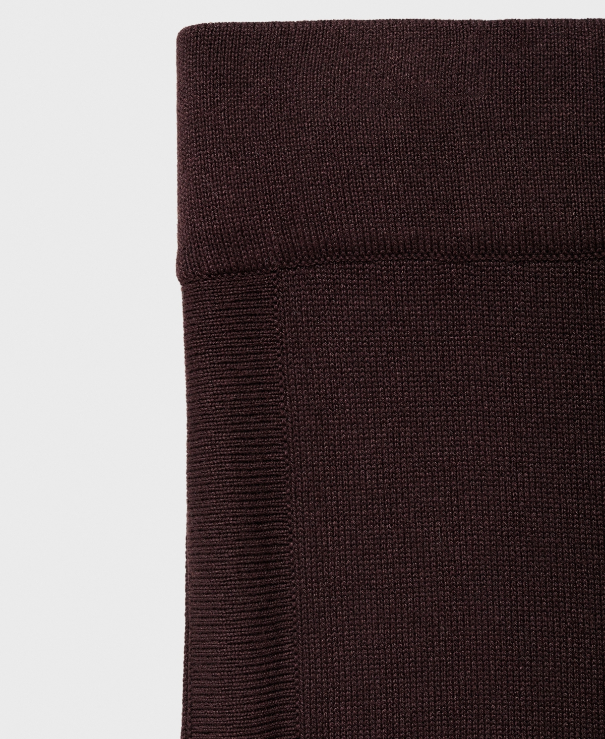 Mango High Waist Wide Leg Knit Pants In Burgundy