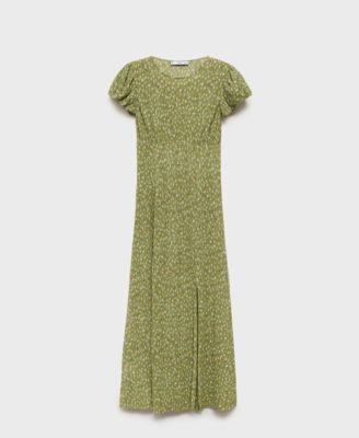 Women's Floral-Print Pleated Dress