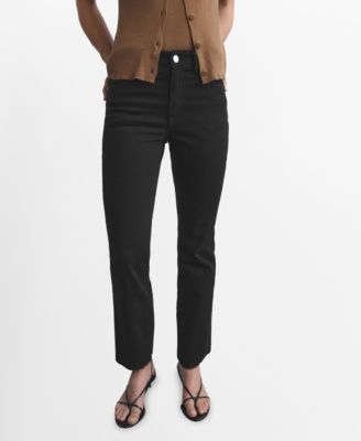 MANGO - Women's Sienna Flared Cropped Jeans