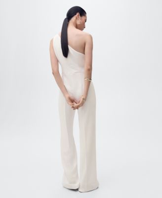 Women's Asymmetrical Neck Long Jumpsuit