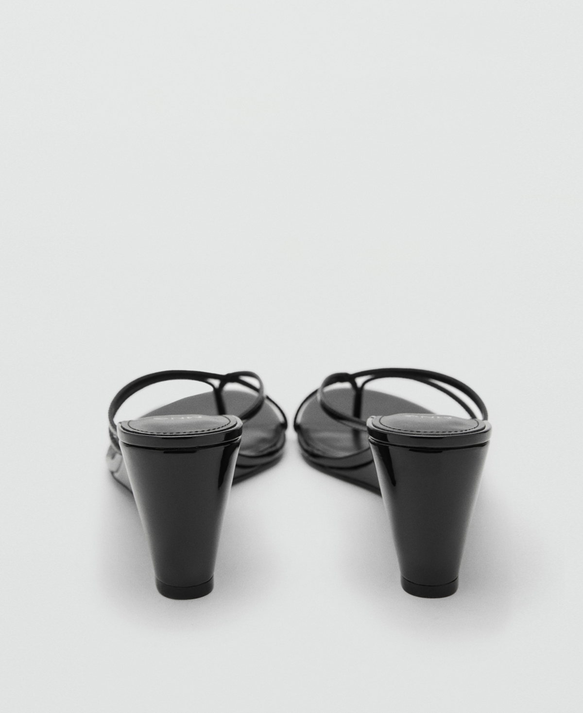Mango Wedge Slide Sandal In Black