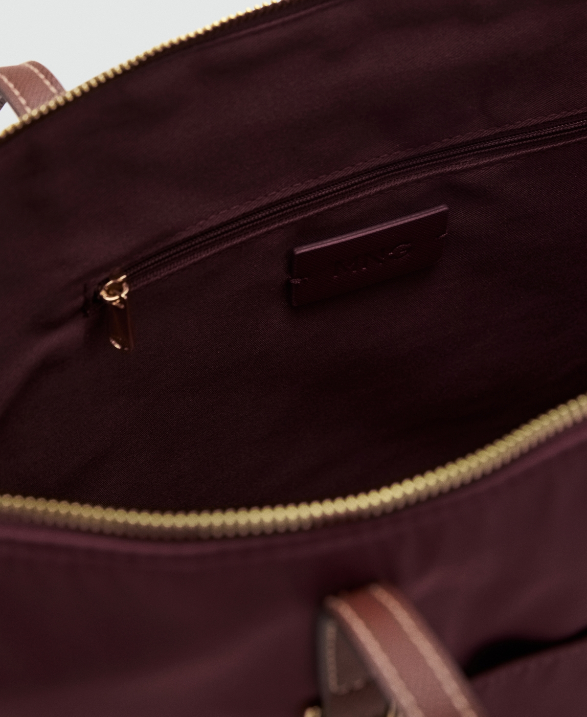 Mango Women's Double Handle Shopper Bag In Burgundy