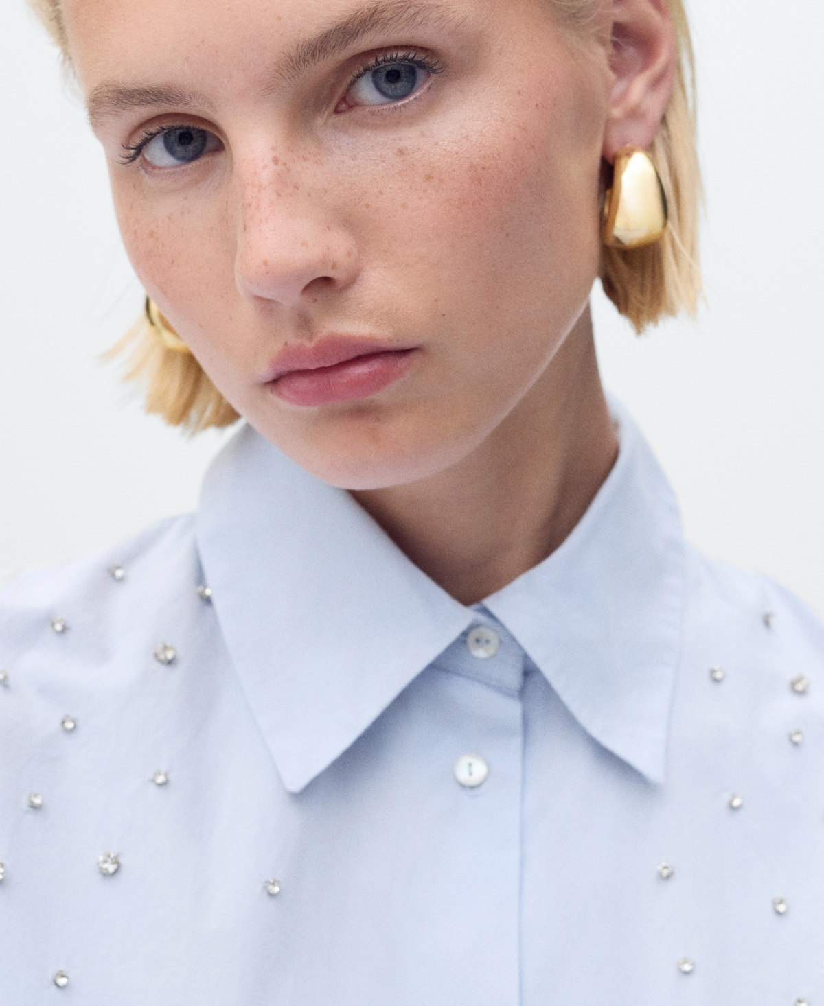 Mango Women's Cotton Strass Shirt