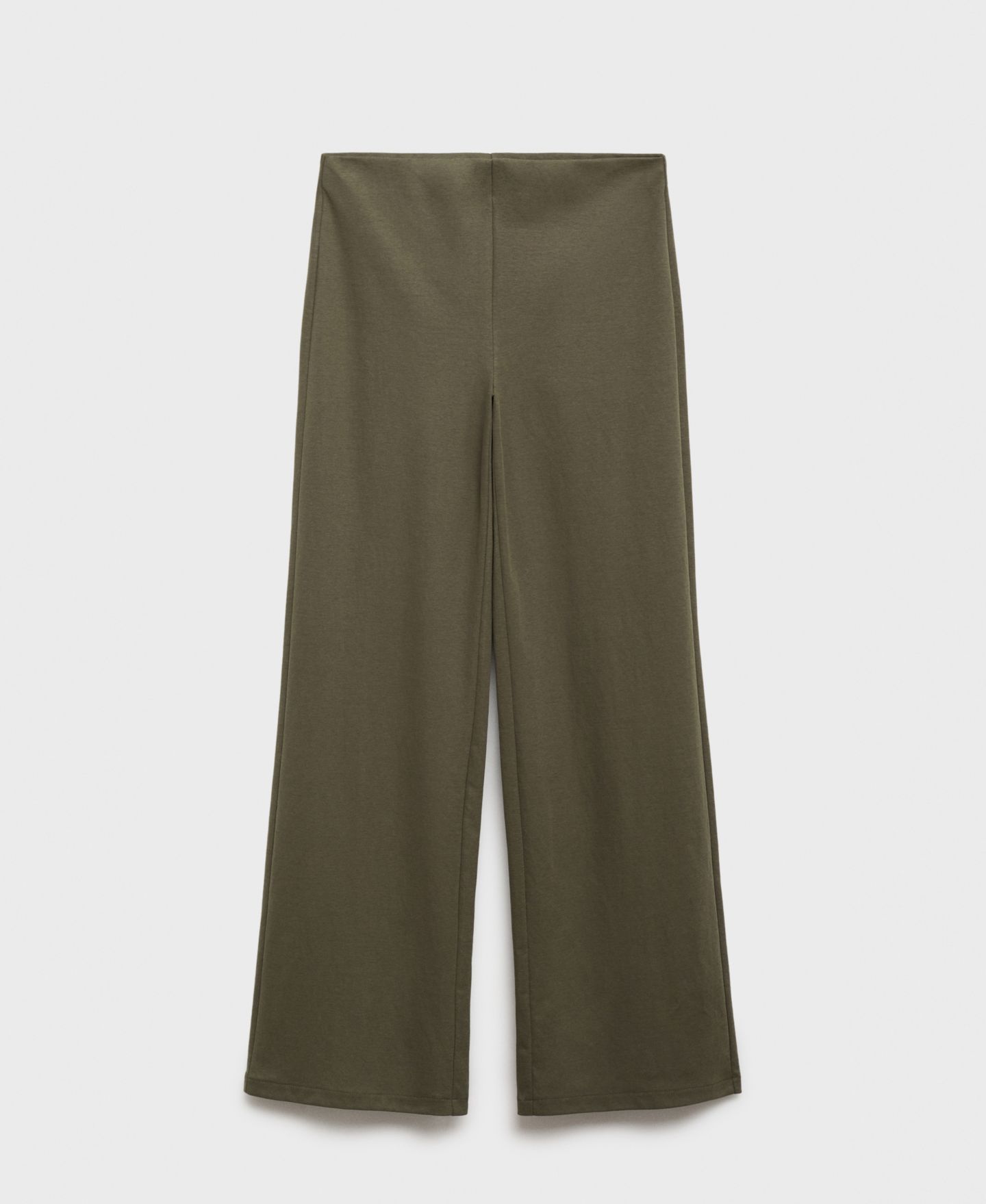 Женские брюки Mango Elastic Waist Straight-Fit, цвет: Хаки — фото 6
