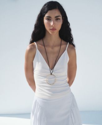 Women's Pleated Midi Cotton Skirt