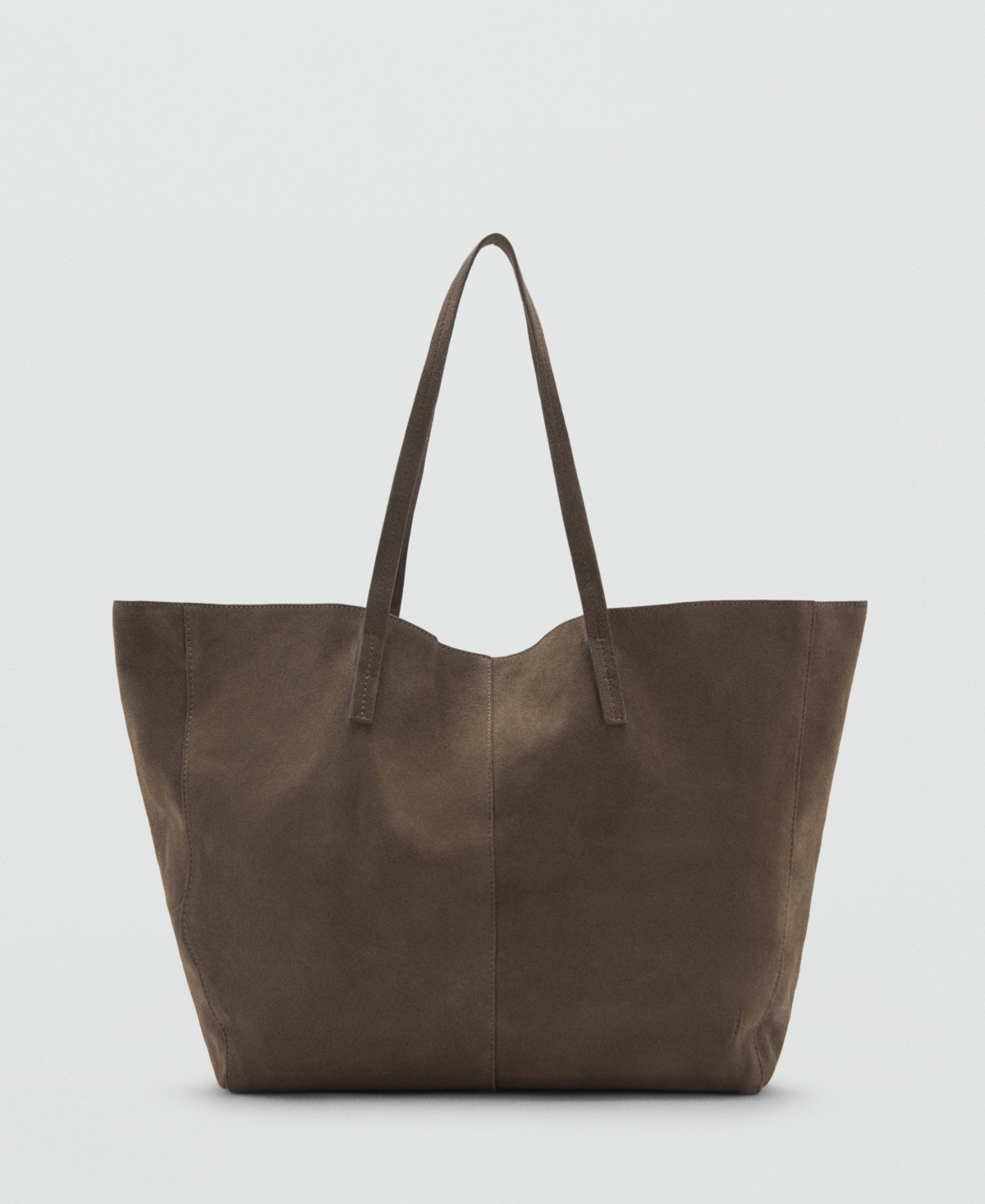 Mango Women's Suede Shopper Bag