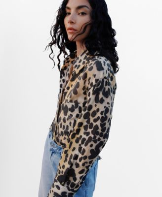 Women's Animal Print Cotton Shirt