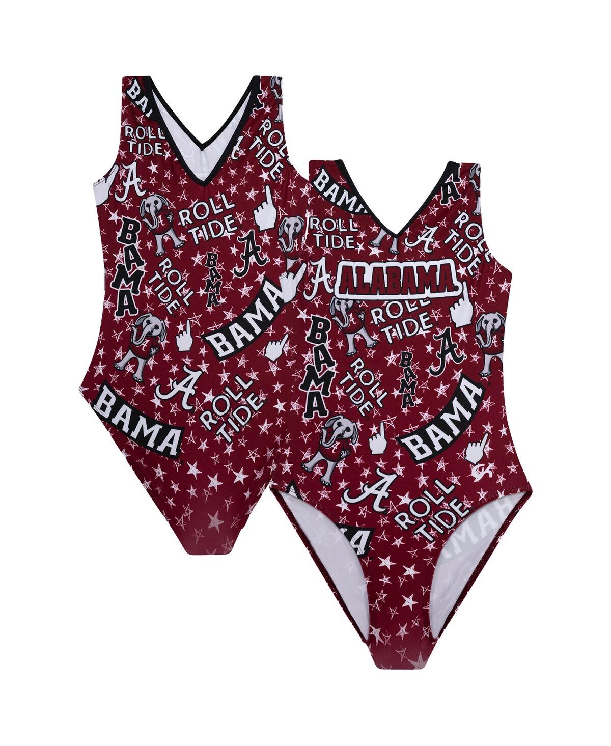 Gk Elite Big Boys and Girls Crimson Alabama Tide Spirit Leotard