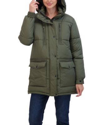 Juniors' Juniors' Hooded 3/4 Puffer Coat