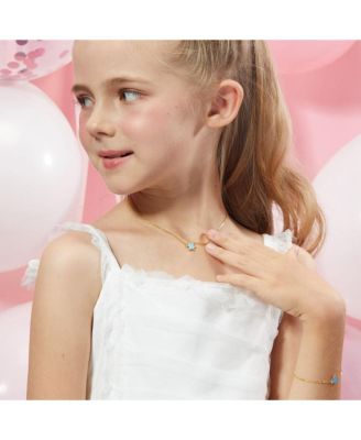 Petit Star of David Necklace in Sky Blue