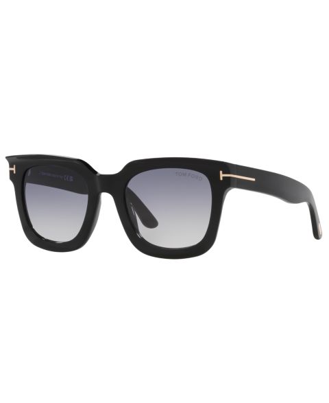 Женские солнцезащитные очки Tom Ford Leigh-02 Square, TR001843, цвет: Чёрный блестящий