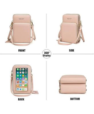 Touch Screen Crossbody Phone Purse for Women, Rfid Blocking Small Cellphone Shoulder Purse with 2 Adjustable Strap