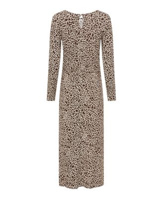 Women's Modern Animal Fitted Midi Dress