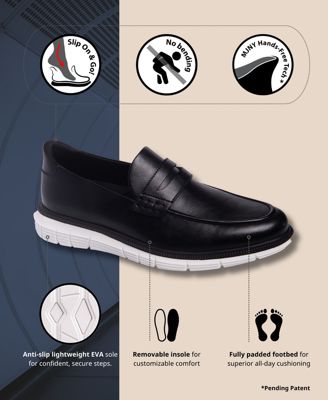 Men's Empire Street Hands-Free Slip On Technology Lightweight Penny Loafers