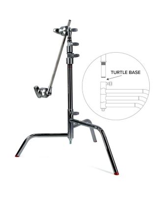 20" C+ Stand with Turtle Base and Grip Head and Arm, Chrome, 4-Pack