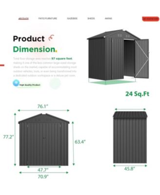 6&#39;x4&#39; Outdoor Storage Shed