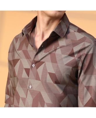 Men's Geometric Seersucker Shirt