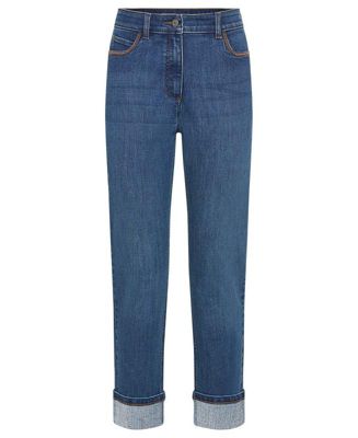 Women's Mona Fit Straight Leg 5-Pocket Jean with Rhinestone Hem