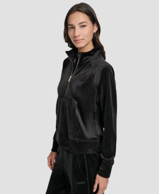 Women's Platinum Velour Embroidered Logo Sweatshirt