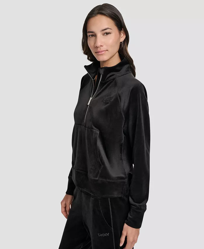 Women's Platinum Velour Embroidered Logo Sweatshirt - thumbnail 9