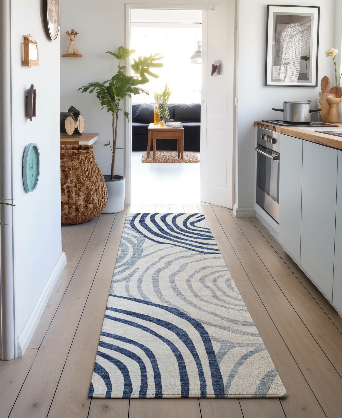 Dalyn Neo No10 2'3"x7'6" Runner Area Rug In Blue