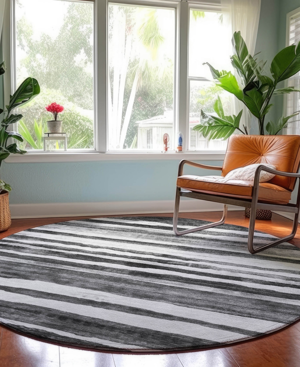 Dalyn Neo No16 8'x8' Round Area Rug In Black
