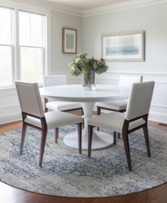 Karaj Washable KJ8 8'x8' Round Area Rug